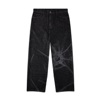 "shattered" denim Jeans lasered
