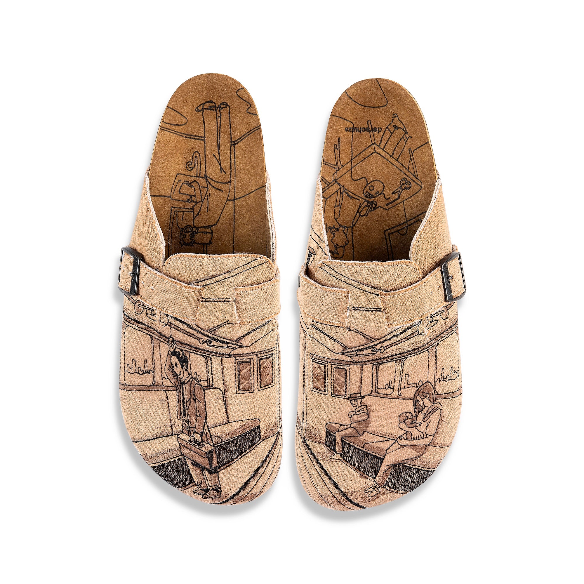 Derschutze Faces Denim Clog faces main image 2