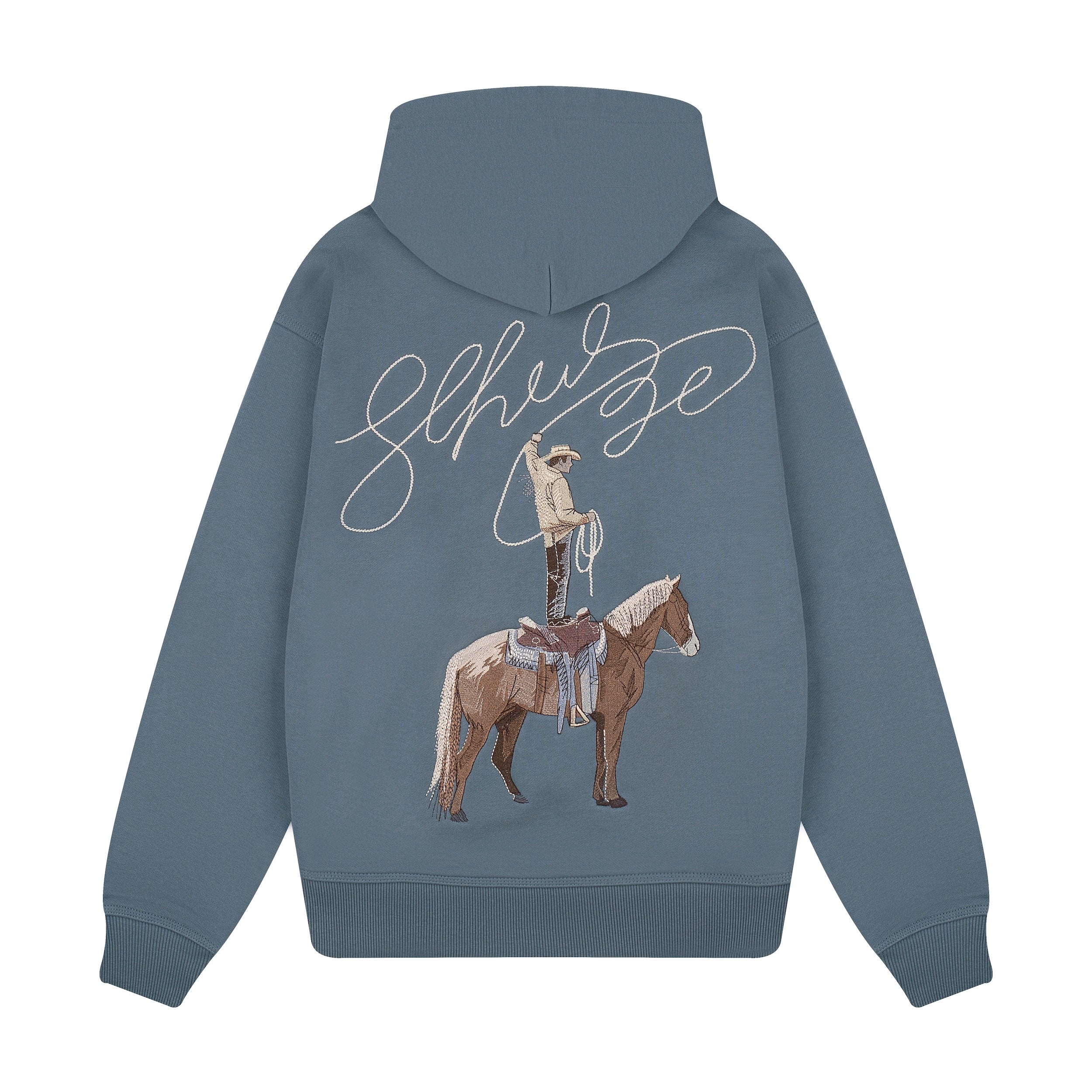 Labyrins Dont Cry Horse Zip Hoodie Navy | Shury