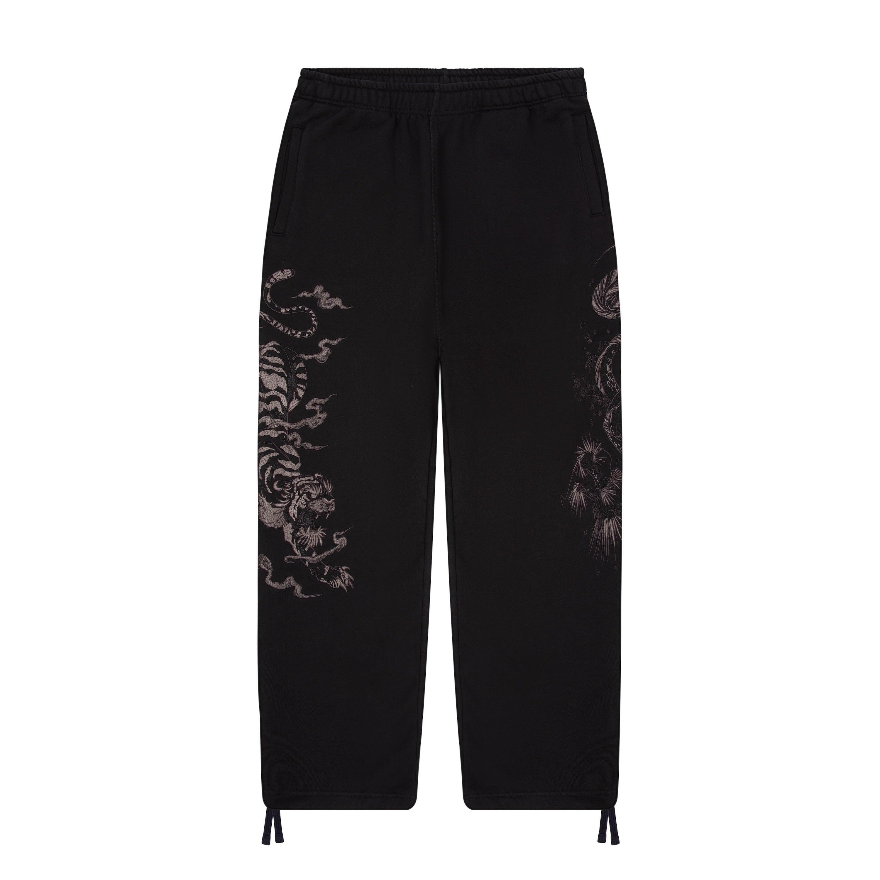 パンツ PELLICULE stone-deco sweat pants BLACK yakuza v3