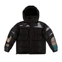 "faces" down Puffer Jacket black PREORDER