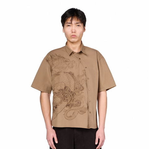 "yakuza" Shirt brown