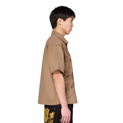 "yakuza" Shirt brown