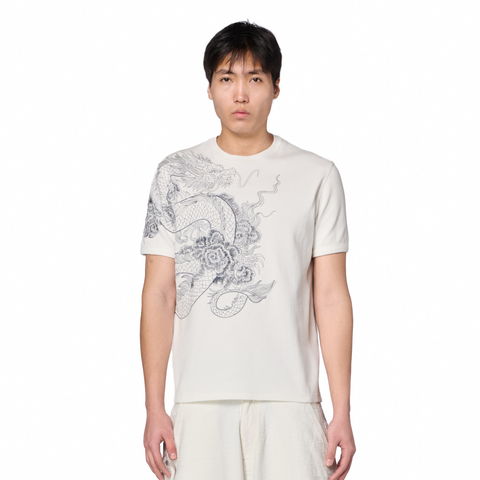 "yakuza" ribbed T Shirt off white