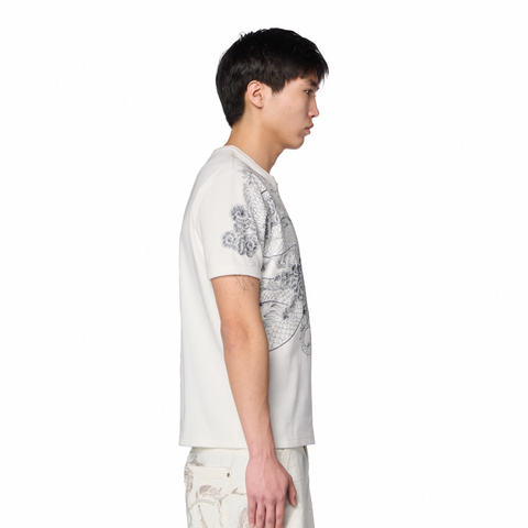 "yakuza" ribbed T Shirt off white