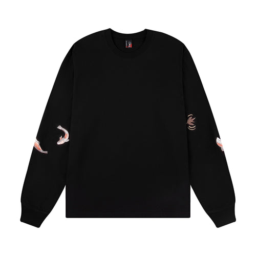 "koi fish" Long-sleeve black