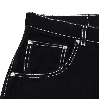 Black Color 6 Pocket Jeans white stitches, zed black Color at Rs 583.00 in  Chandausi