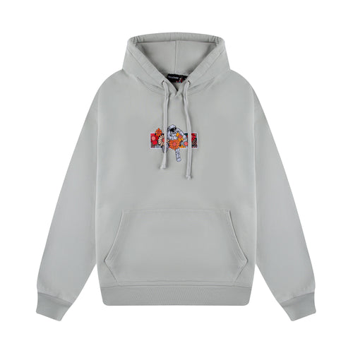 "flowers" Hoodie grey