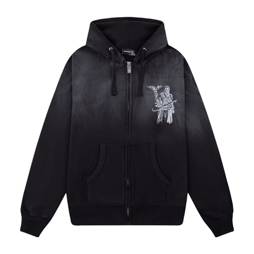 "yasmin v2" Zip Up faded black