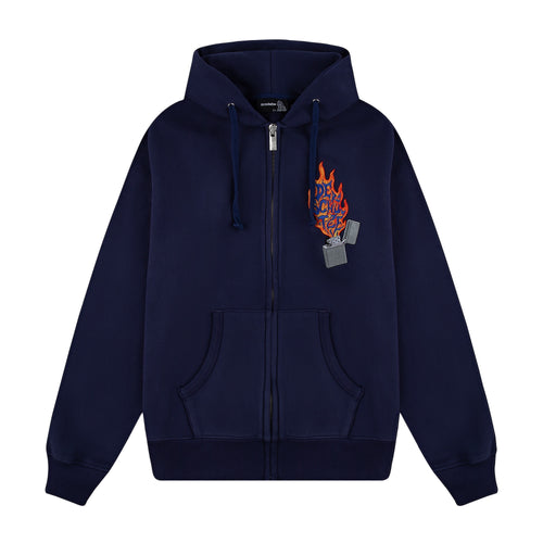 "lighter" Zip Up navy