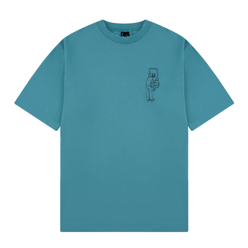 "faces" T-Shirt blue