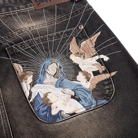 "awakening" Jorts brown tint