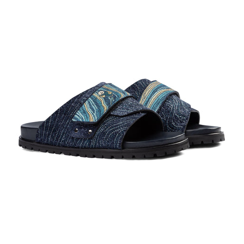 "lotus" slides navy