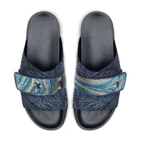 "lotus" slides navy