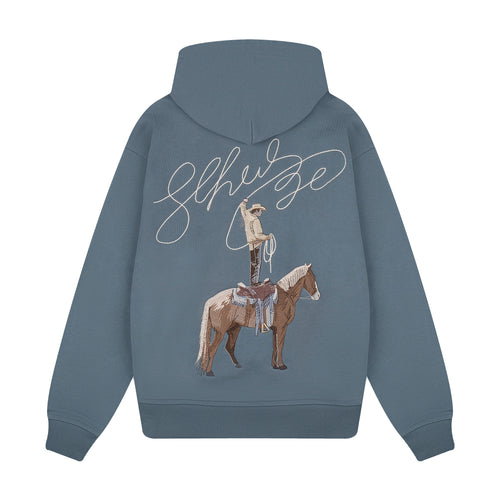 "western" Hoodie blue