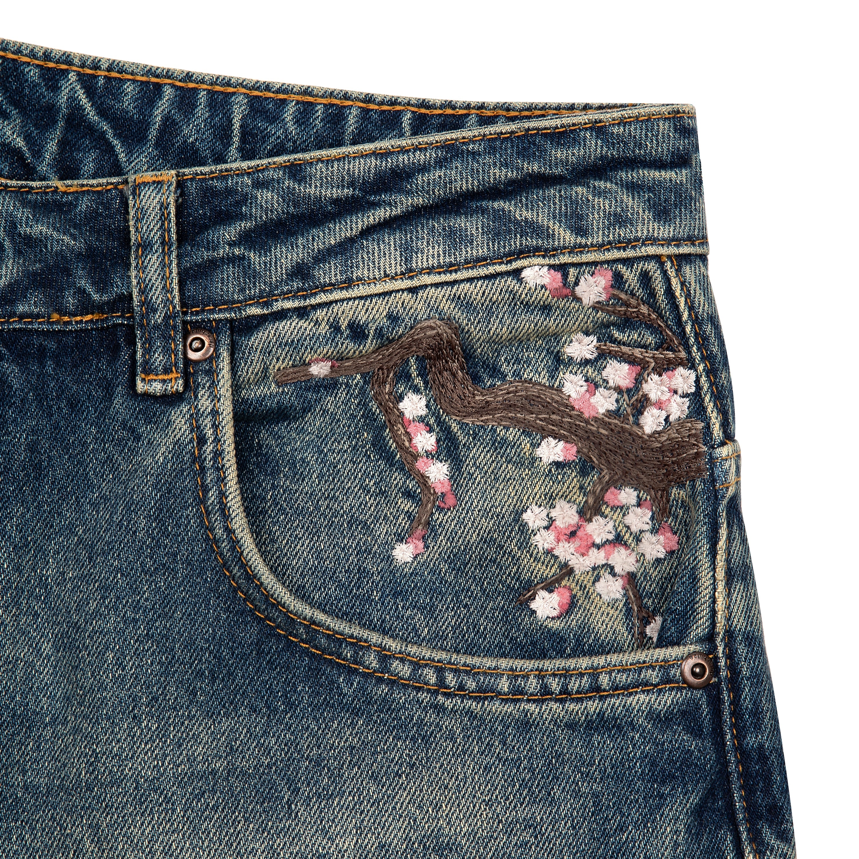 S tucked denim 2　theredthread DSQUARED2 Jeans San Diego Blue High Waist Tattered Denim