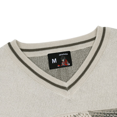 "sashiko v2" knit jersey beige