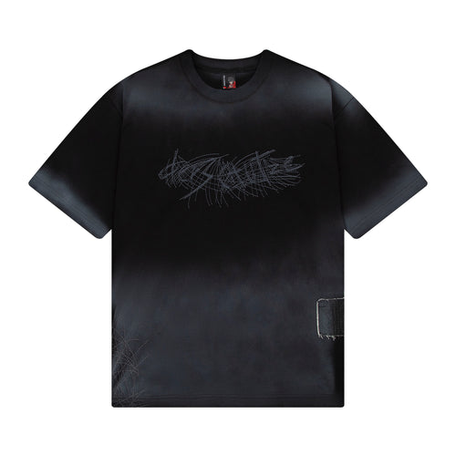 "sashiko" T Shirt black