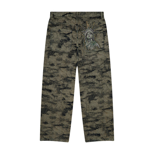 "NYC to RIO" camo Denim