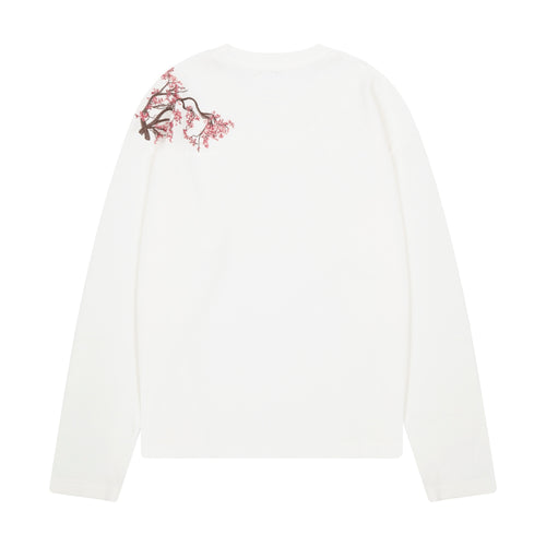 "blossom" waffle Longsleeve white