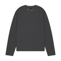 "blossom" waffle Longsleeve anthracite