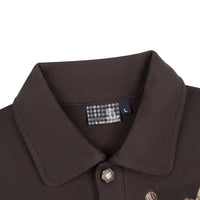 "gallery" layered Polo Sweatshirt dark brown