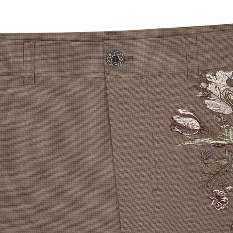 "garden of eden" plaid patterned Trousers