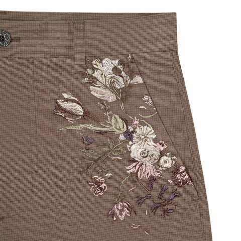 "garden of eden" plaid patterned Trousers