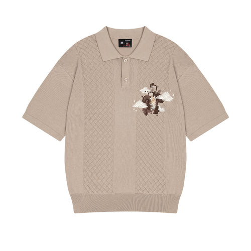 "on air" Polo knit beige