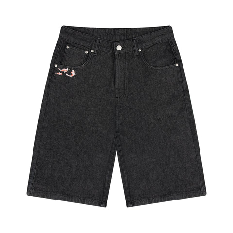 "koi fish v2" Jorts raw black