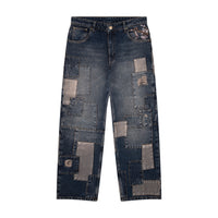 "blossom v2" patchwork Denim dark indigo