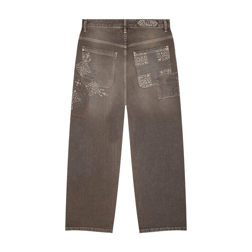 "aziza" brown washed Denim