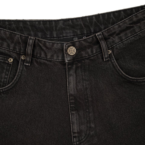 "aziza" brown washed Jorts