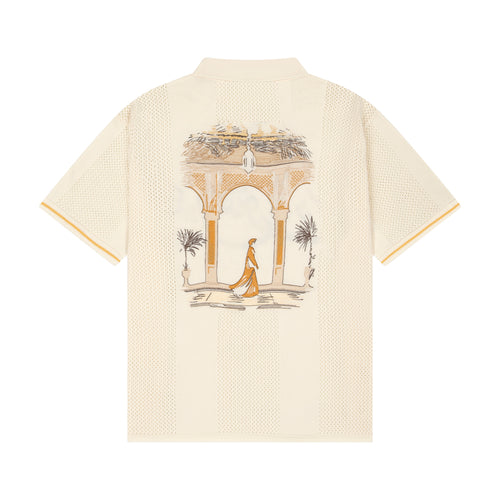 "aziza" jersey Knit creme