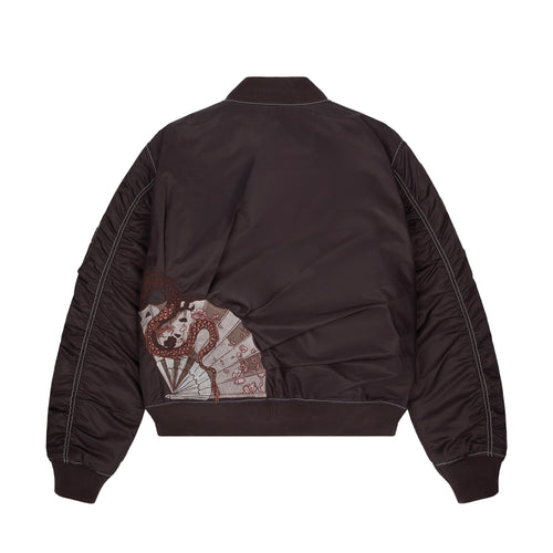 "yakuza v2" bomber Jacket deep plum