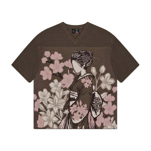 "yakuza v2" knitted Jersey khaki