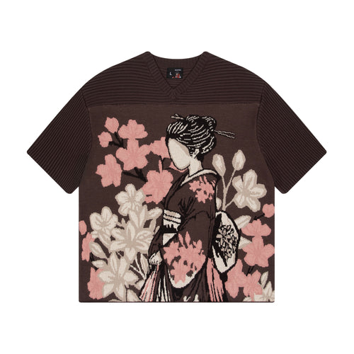 "yakuza v2" knitted Jersey brown