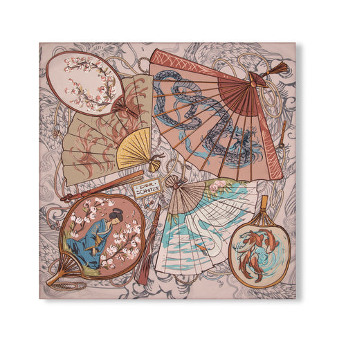 "yakuza"scarf soft pink