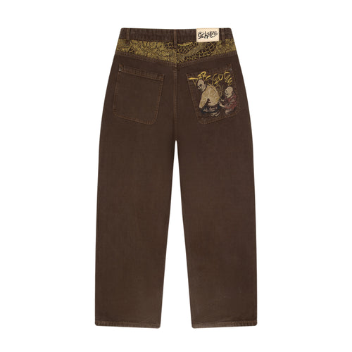 "yakuza" brown washed Denim