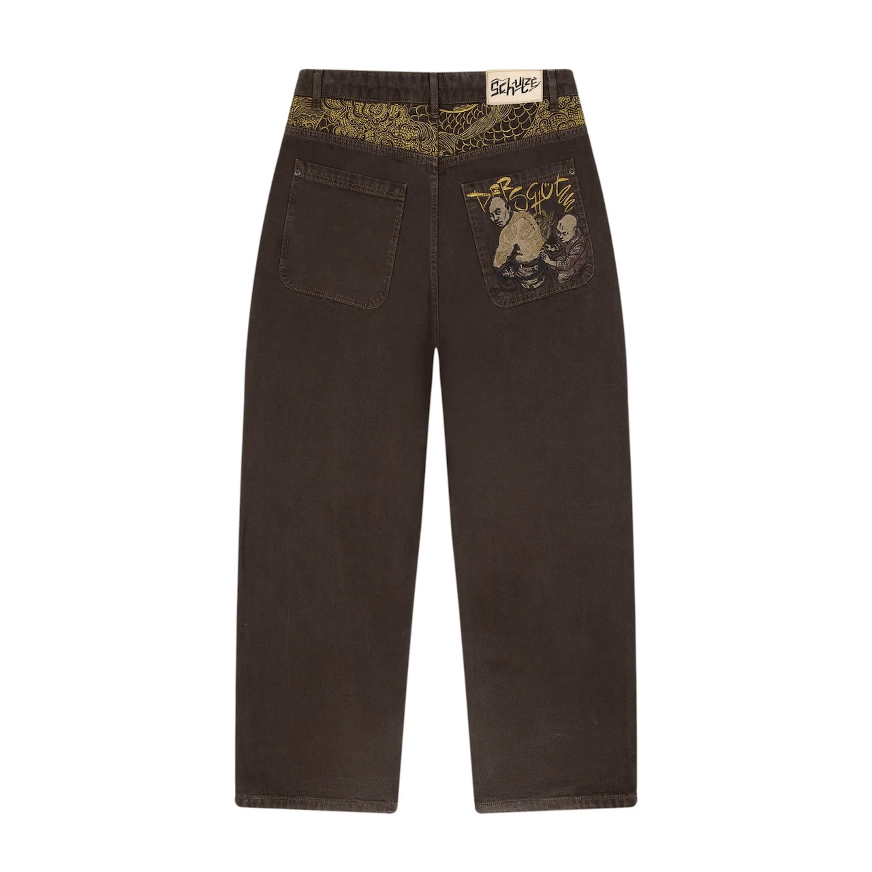 "yakuza" brown washed Denim