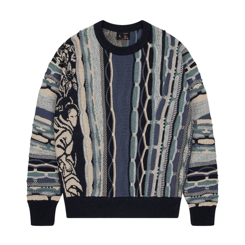 "yakuza v2" Knit dark blue