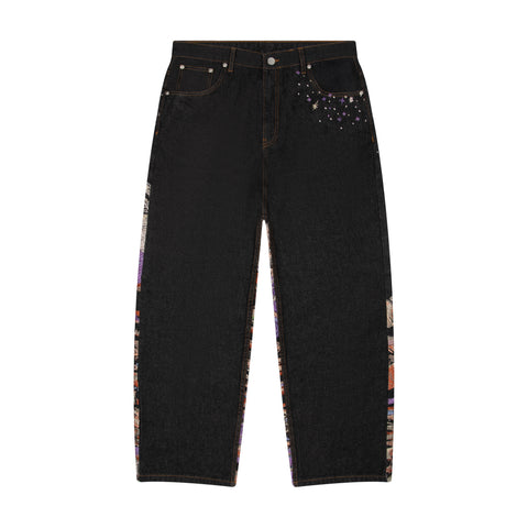 "sunset" black raw Denim