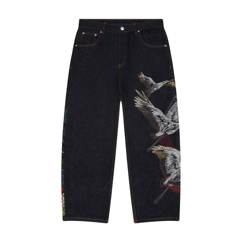 "kyoto" indigo raw Denim