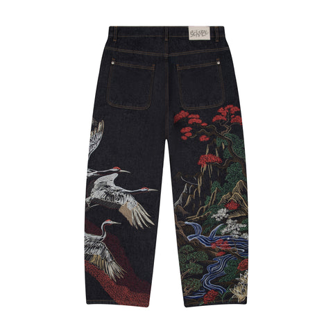 "kyoto" indigo raw Denim