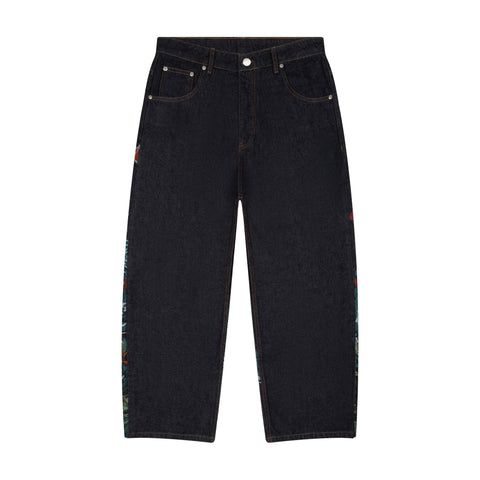 "koi pond" indigo raw Denim