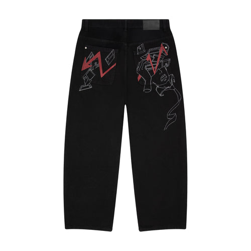 "wall street" black Denim