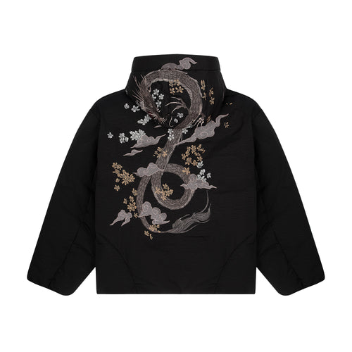 "yakuza" down Puffer jacket black