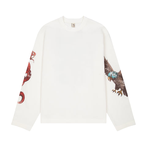 "hellboy" waffle Longsleeve off white