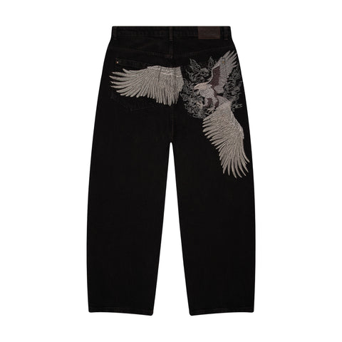 "hellboy" brown washed Denim 01