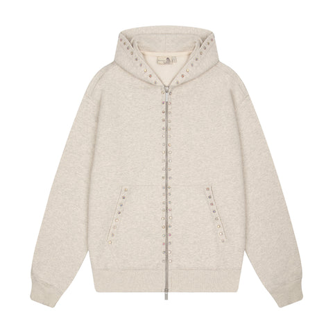 "hellboy" Zip Up grey melange